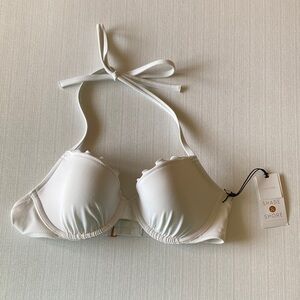 Shade and Shore Bathing Suit Bikini Top White Size 32B‎